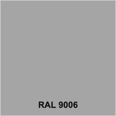 RAL 9006 White Aluminium colour swatch for colour-matched silicone sealant
